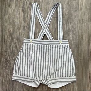 Jacardi Paris Blue Striped Suspender shorts 12 Months